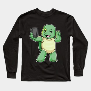 Turtle takes a Selfie Long Sleeve T-Shirt